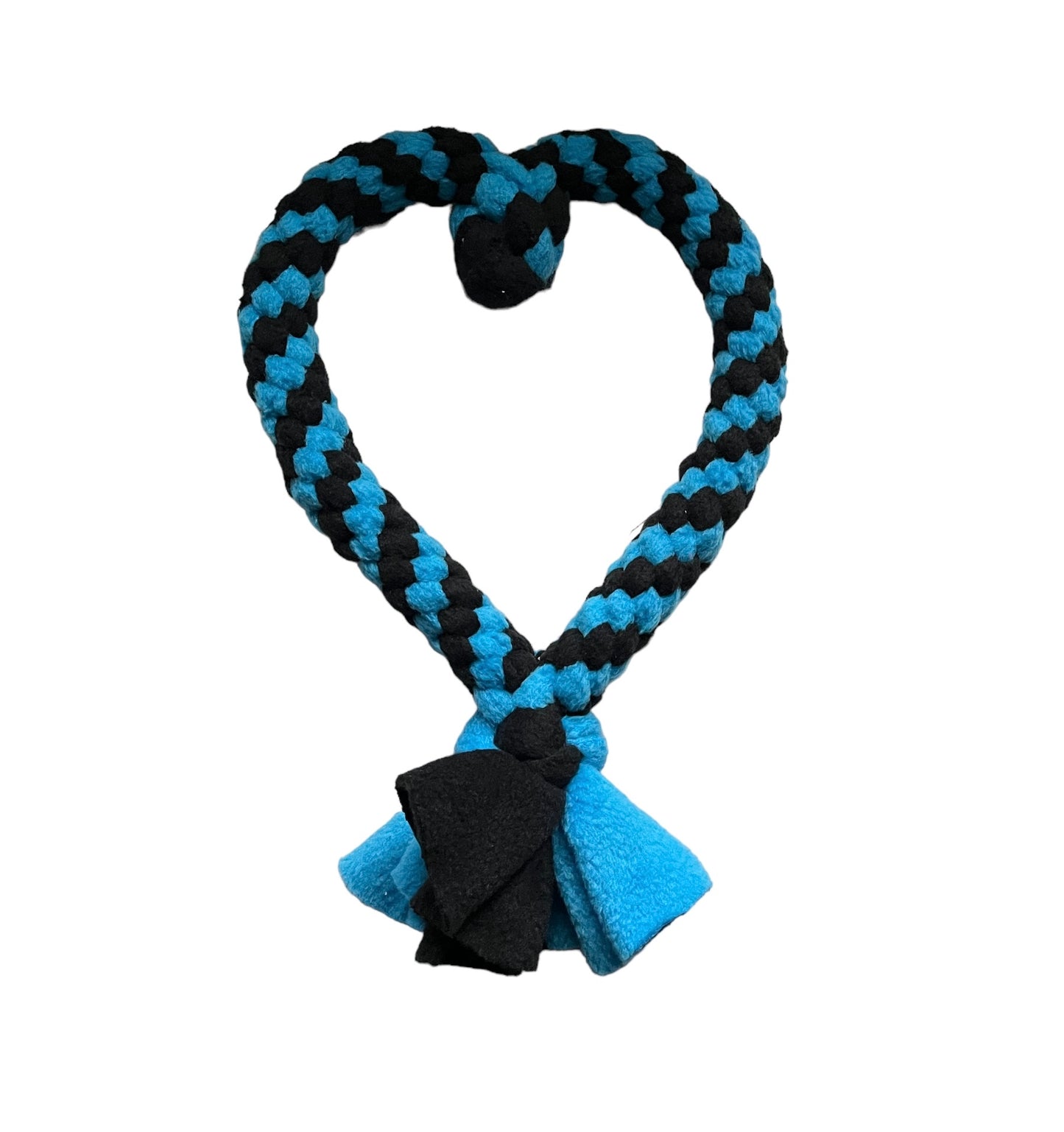 Heart shaped hand made tug toy create your own dog toy