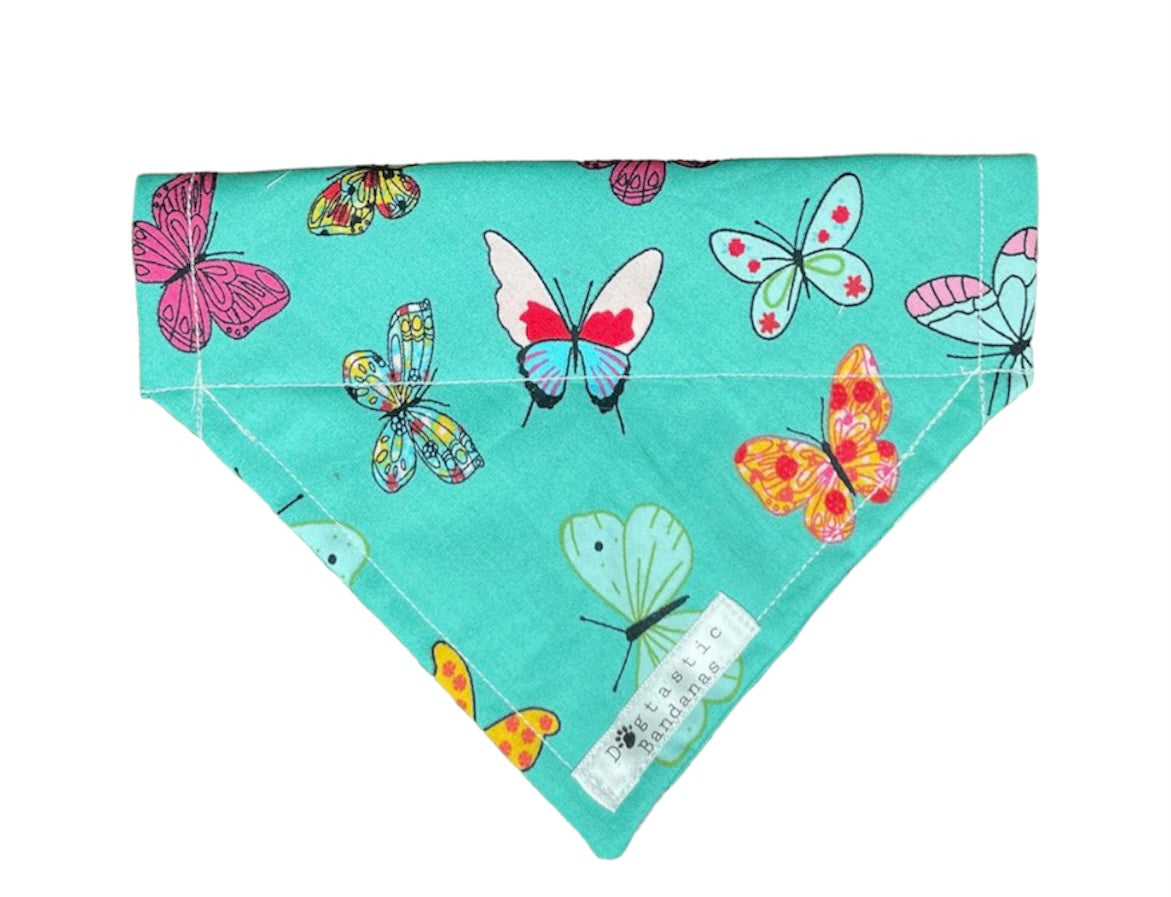 Butterflies bandana, bandana for dogs, bandana for pets, pet bandana, dog bandana, on the collar, dog gift, dog present