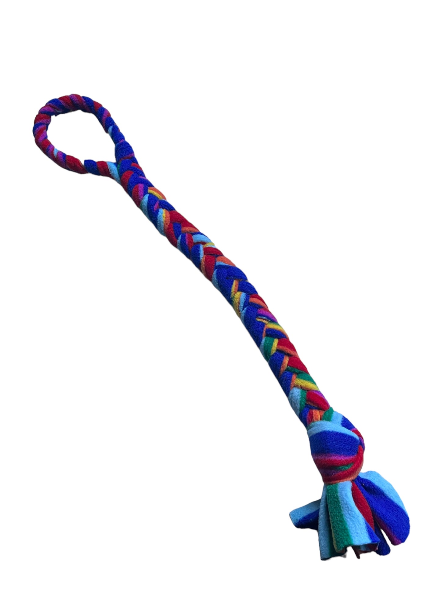 Rainbow Handled plated tug toy