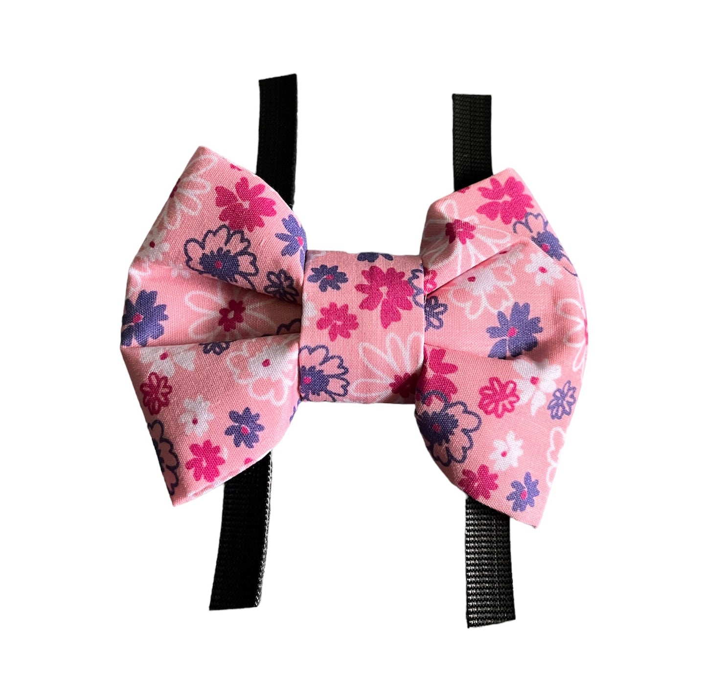 Pink flower bows, dog bows