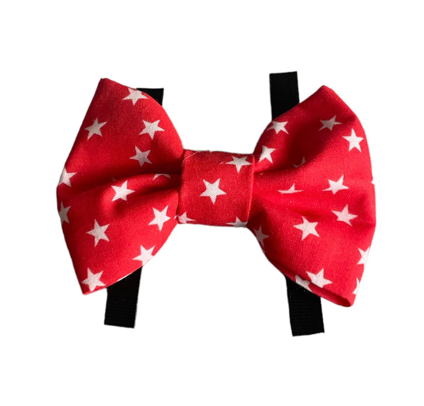 Red stars bows, dog bows