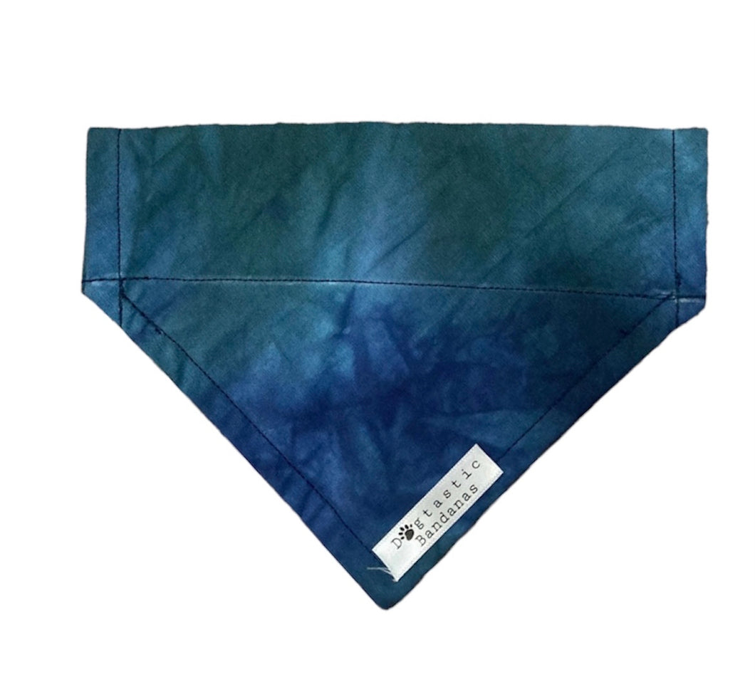 Blue/green tie dye dog/pet bandana