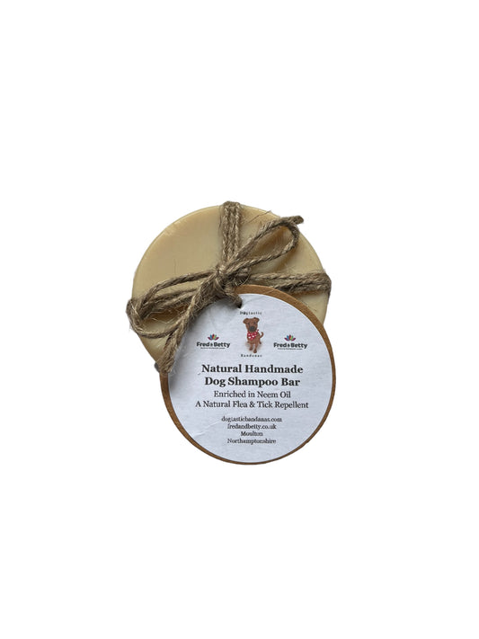 Handmade natural dog shampoo bar