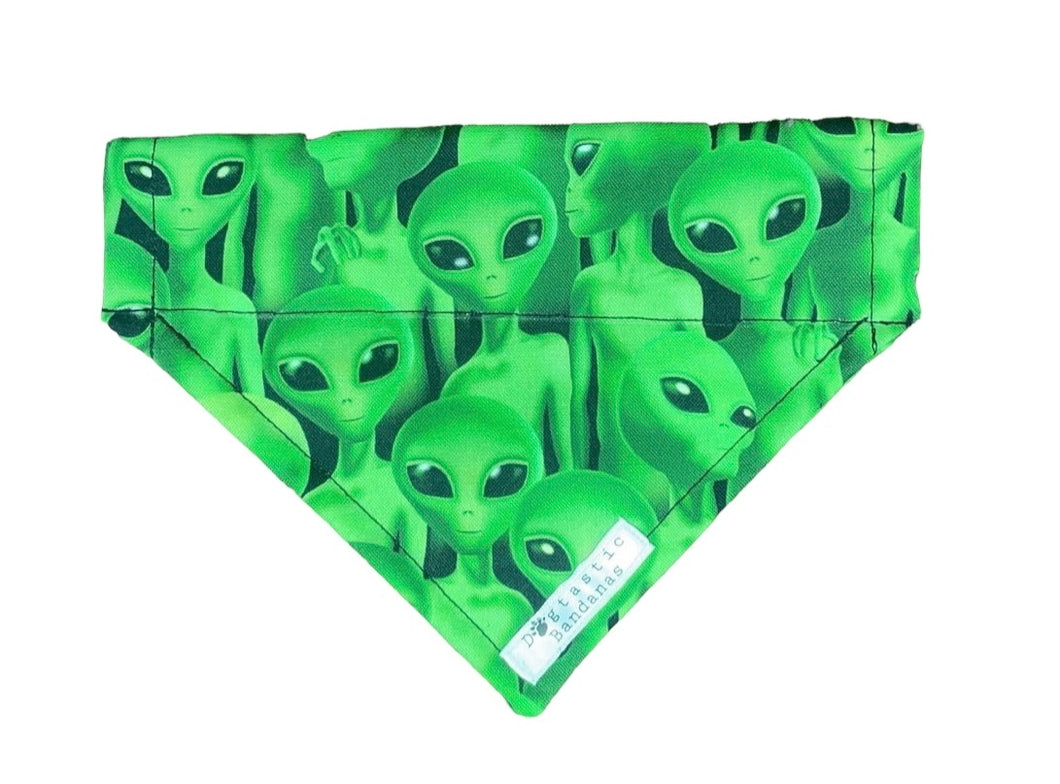 Green alien dog/pet bandana