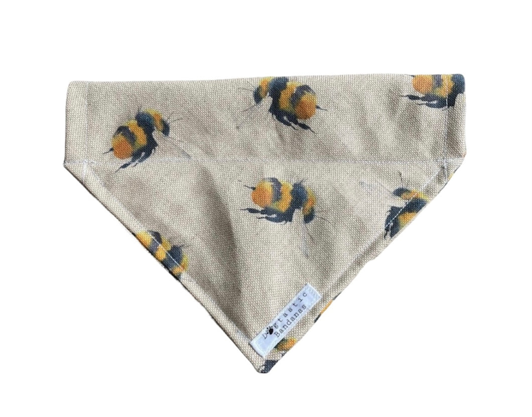 Bee linen look dog/pet bandana