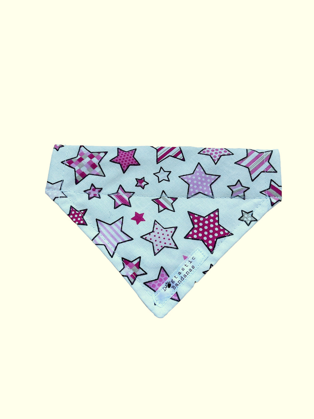Pink stars dog/pet bandana