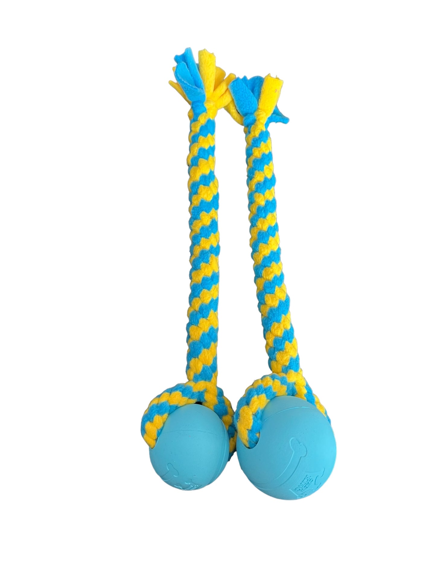 Ball tug toy, 3 colours and 2 sizes of balls