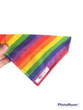 Load image into Gallery viewer, Pride rainbow dog/pet bandana
