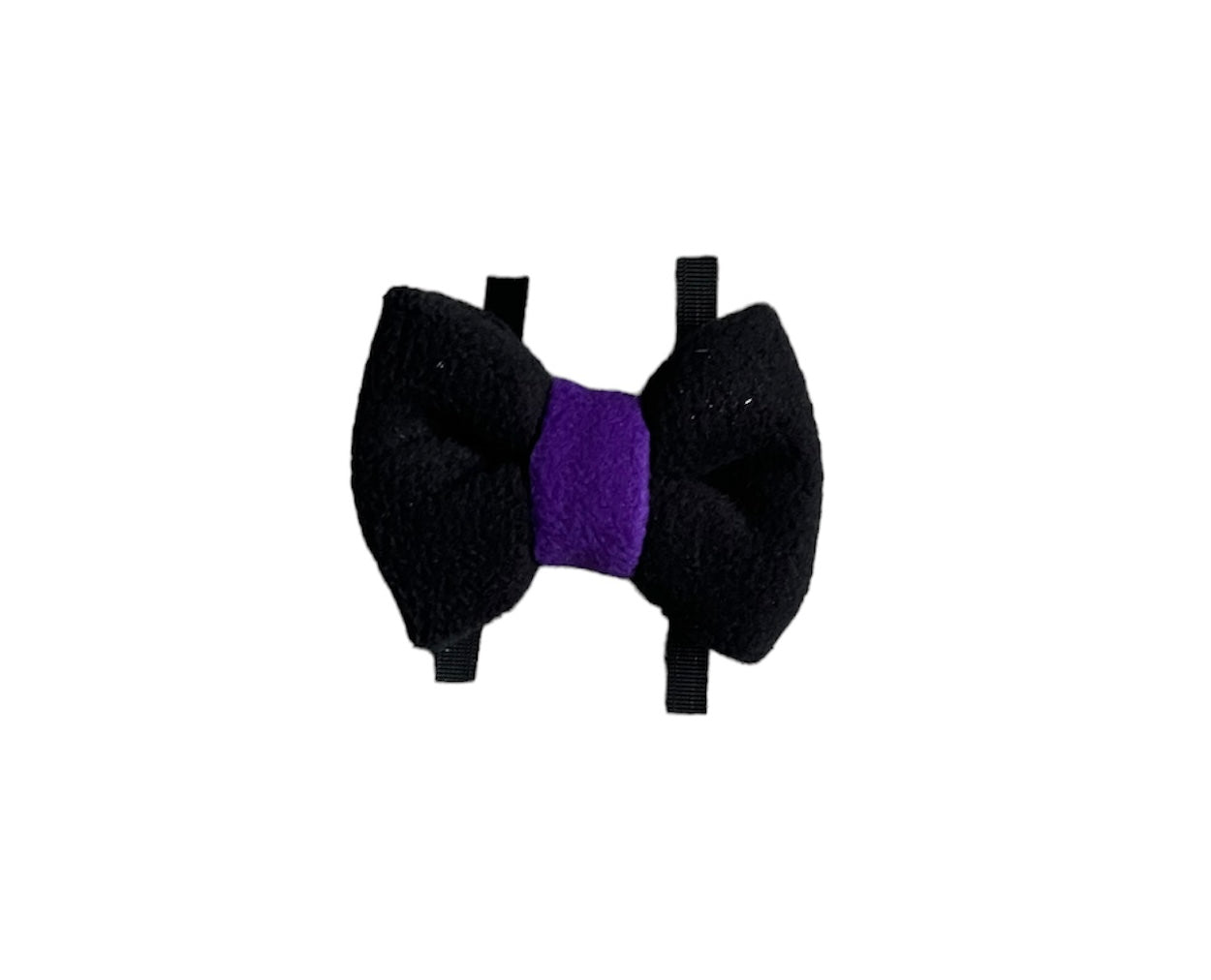 Black mixed fleece bows, dog bows