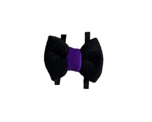 Load image into Gallery viewer, Black mixed fleece bows, dog bows
