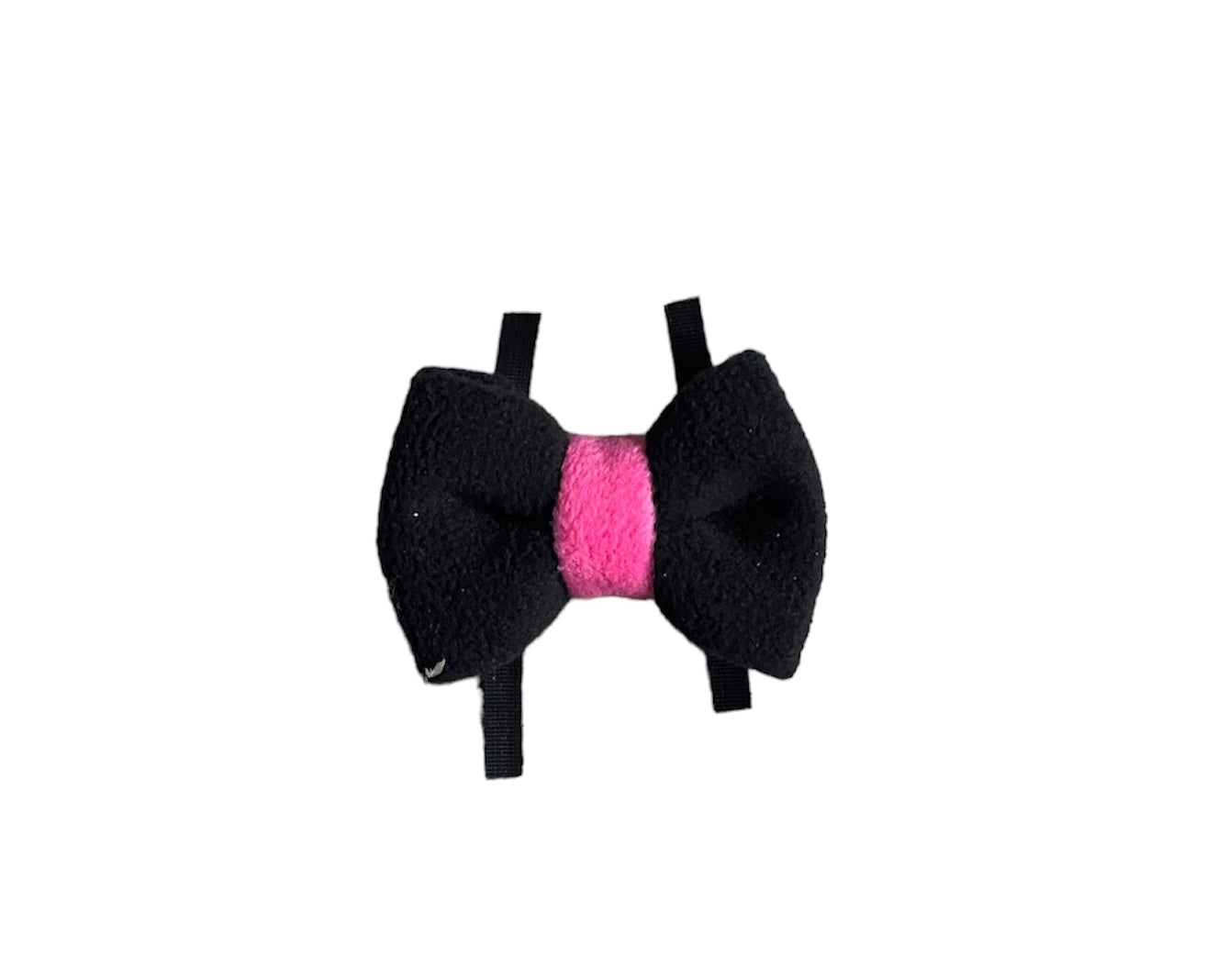 Black mixed fleece bows, dog bows