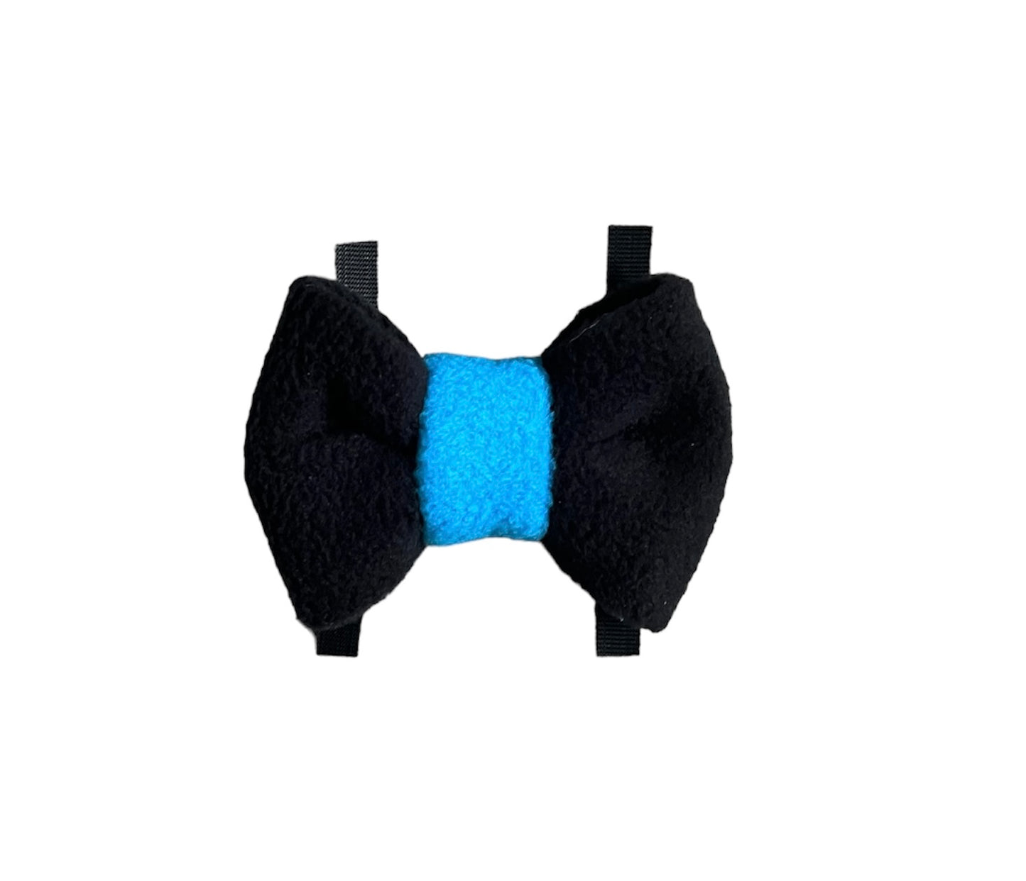 Black mixed fleece bows, dog bows