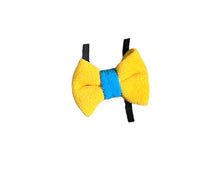 Load image into Gallery viewer, Yellow mixed fleece bows, dog bows

