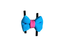 Load image into Gallery viewer, Blue mixed fleece bows, dog bows

