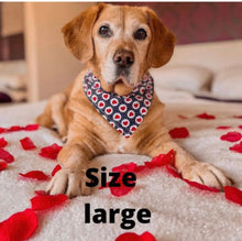 Load image into Gallery viewer, Red paws bandana dog/pet bandana
