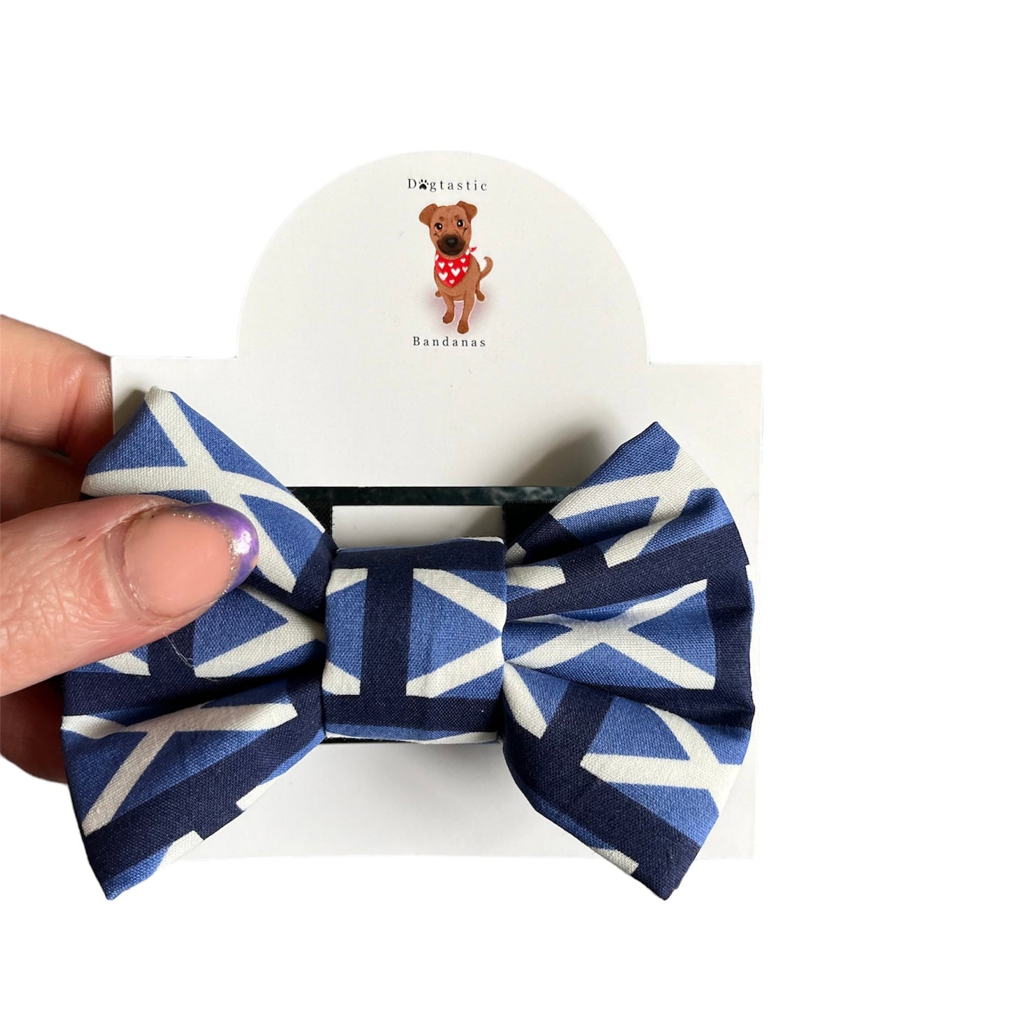 Scottish flag bows, dog bows