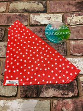 Load image into Gallery viewer, Red stars dog/pet bandana
