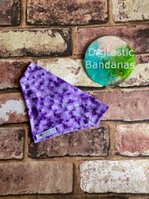 Load image into Gallery viewer, Purple pixel dog/pet bandana
