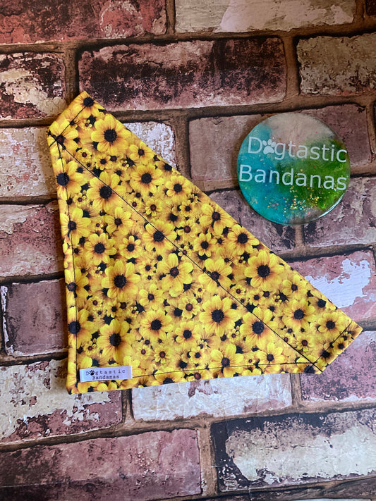 Sunshine yellow flower dog/pet bandana