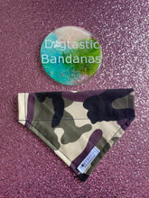 Load image into Gallery viewer, Purple splash camo dog/pet bandana

