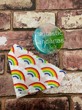 Load image into Gallery viewer, Pink rainbow dog/pet bandana

