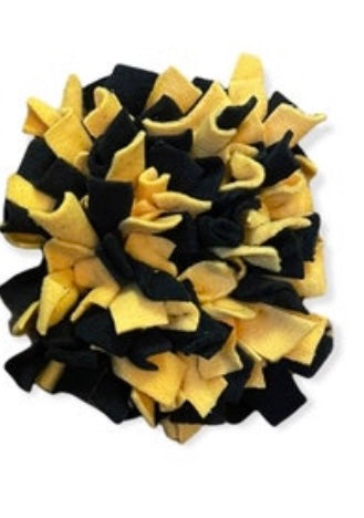 Snuffle mat Bumble, Pet Enrichment Toy. Yellow and Black