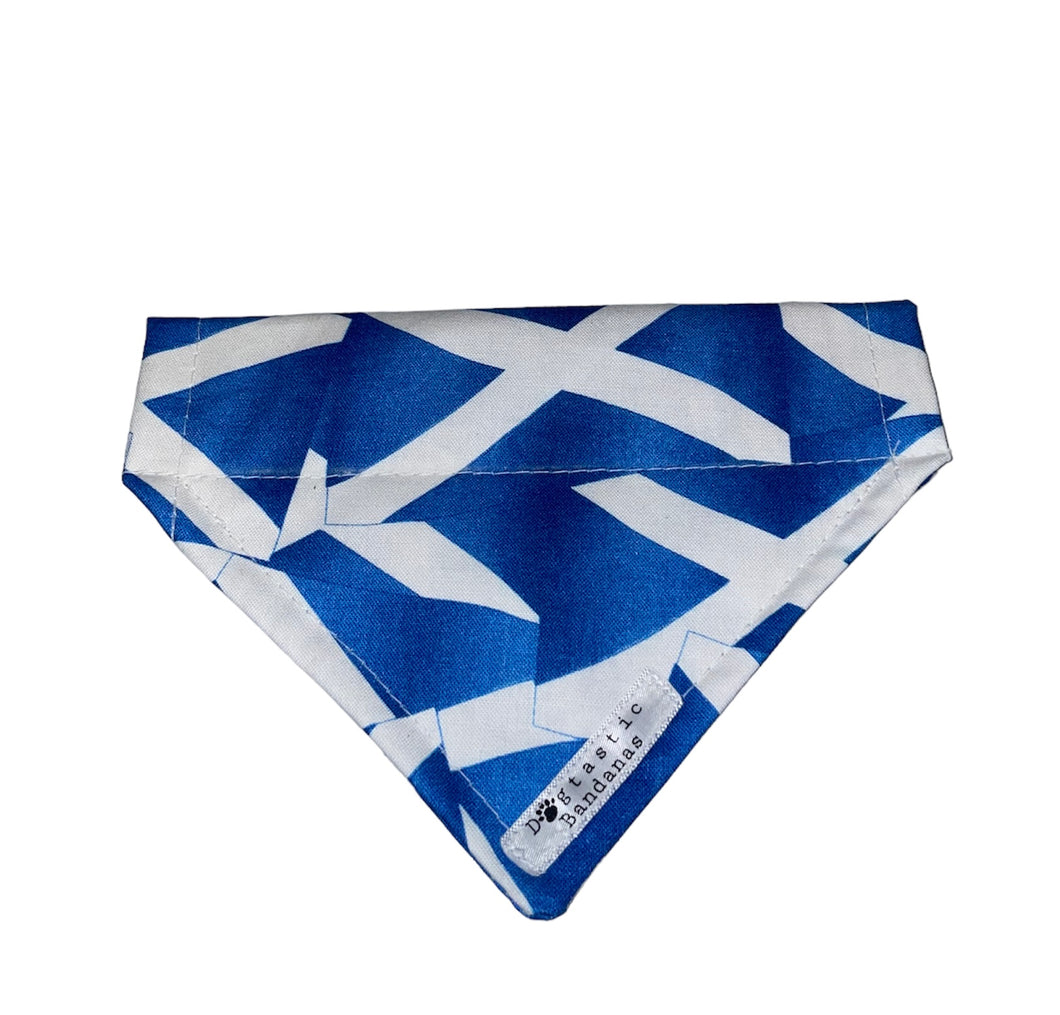 Scottish flag dog/pet bandana