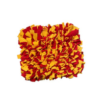 Load image into Gallery viewer, Snuffle mat yellow and red enrichment dog toy
