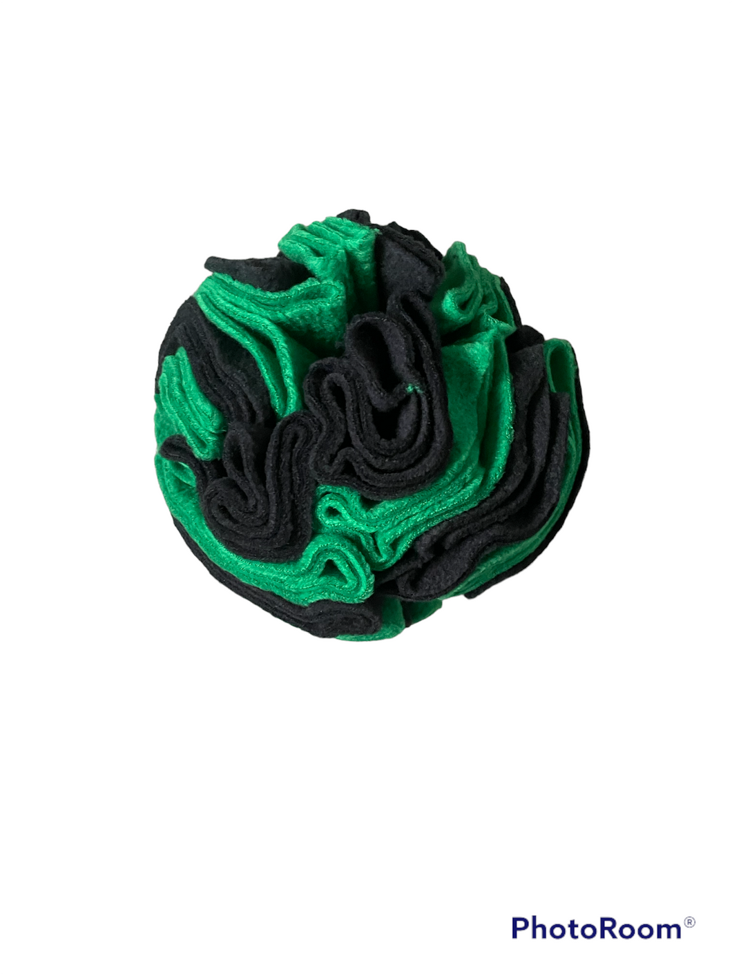 Snuffle ball black and green, 6 inch size