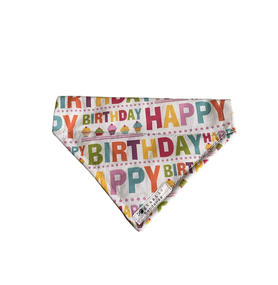 Happy birthday dog/pet bandana