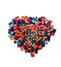 Load image into Gallery viewer, Small heart Rainbow snuffle mat
