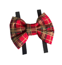Load image into Gallery viewer, Red tartan bows, dog bows

