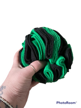 Load image into Gallery viewer, Snuffle ball black and green, 6 inch size
