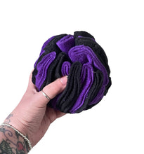 Load image into Gallery viewer, Snuffle ball purple and black, 6 inch size
