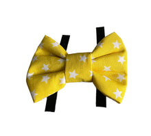 Load image into Gallery viewer, Yellow star bows, dog bows
