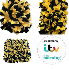 Load image into Gallery viewer, Snuffle mat Bumble, Pet Enrichment Toy. Yellow and Black
