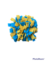 Load image into Gallery viewer, Snuffle mat blue and yellow enrichment dog toy
