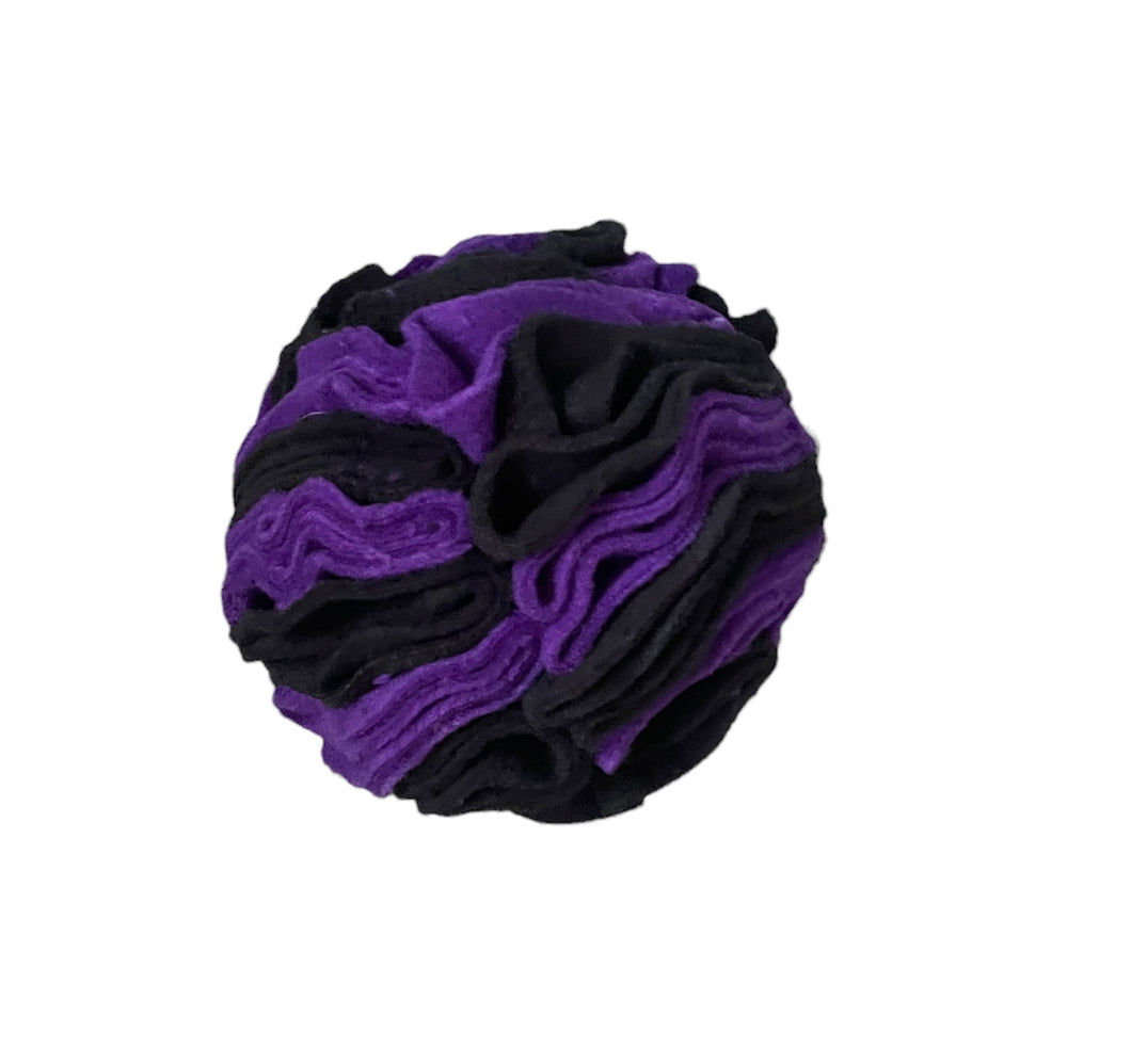 Snuffle ball purple and black, 6 inch size